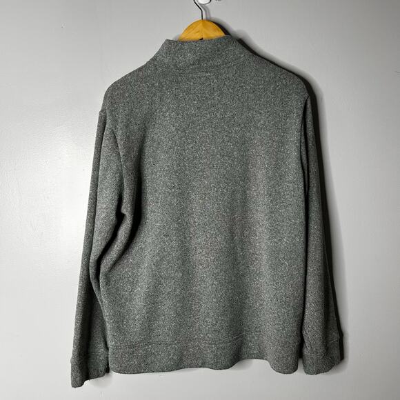 Old Navy 1/4 Zip Fleece Sweater Mens Large Gray Mock Neck Outdoors Pullover - Picture 7 of 7